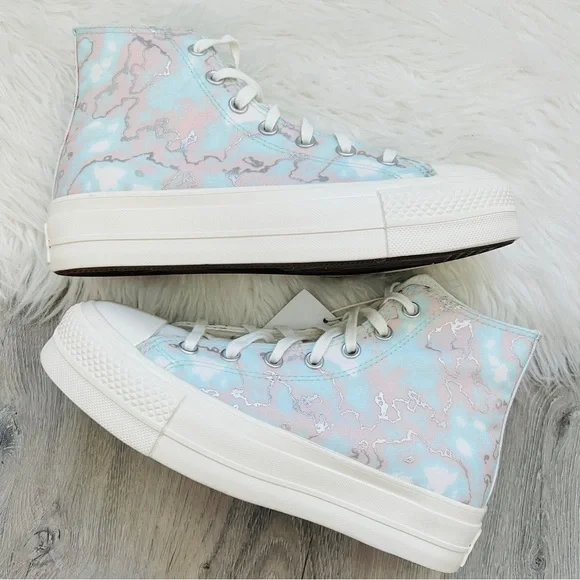 NWT Converse Chuck Taylor All Star Lift Platform Marble Women’s Shoes - Picture 5 of 8